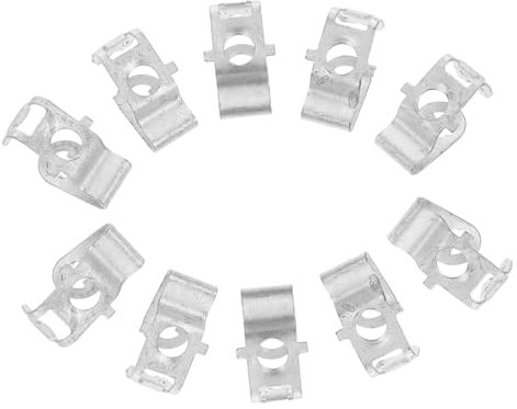 PRETYZOOM Placa de Fijación 10 Piezas Sujetadores Metálicos Auto Hebillas Ajustables Tornillos Autorroscantes Soporte Motor Automotriz