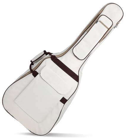 JOINPAYA Borsa per Chitarra 40/41 Pollici Oxford Imbottita Beige | Capacità Ampia, Protezione da Urti, Design Versatile, 1 Pezzo per Strumento Musicale