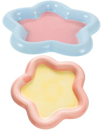 Toyvian 2 Piezas Cuenco De Cerámica para Mascotas Cuenco Pequeño De Cerámica para Mascotas para Comedero para Gatos Bebedero para Gatos y Comedero para Perros Aptos para Comida Húmeda y Se