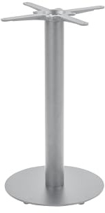 SAM Standfuß Rund, 40x40 cm, Säulenfuß Metall Silber, runde Bodenplatte