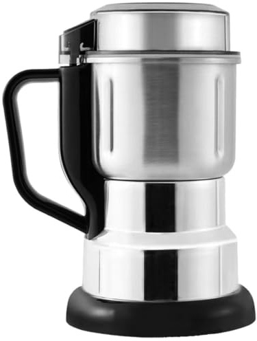 Mikikit Machine Café Broyeur Électrique Compact en Acier Inoxydable pour Usage Domestique, Moulin à Café Grain Petite Taille et Multifonction pour Maison