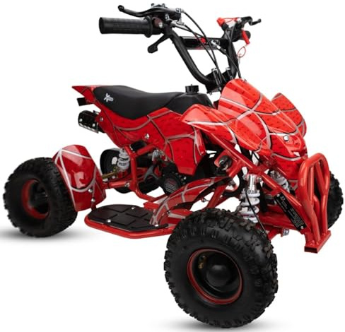 Mini ATV Quad Kinder Quad Off Road 2-Takt Benzin Spider Rot 50cc