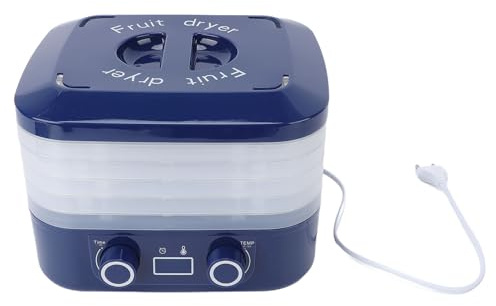 Pssopp Déshydrateur Alimentaire à 5 Plateaux, Machine de Séchage à Température Réglable pour Aliments, Fruits Séchés, Légumes et Plus Encores (Prise UE 220V)