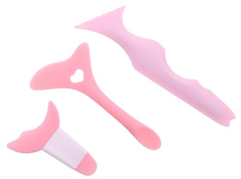 BELLIFFY Augen Make Up Hilfe Satz mit Wiederverwendbaren Silikon Eyeliner Schablonen und Lidschatten Applikator Sanftes Material Inklusive Wimpernführung für Präzises Styling bei Anfängern