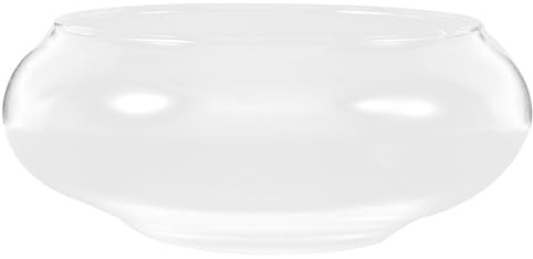 TOBBOMEY Klare Runde Glasvase mit Blasenmuster Kleiner Hydroponik Pflanzkübel aus Transparentem Glas Fischglas und Dekoration für Zuhause Büro und Hochzeit