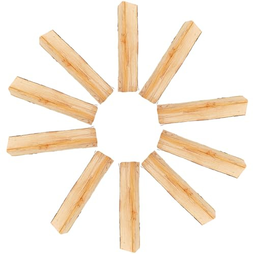 Veemoon 10 Piezas de Palos de Madera Decorativos Marrones para Chimenea Aspecto Natural y Diseño Práctico Adecuado para Decoración Interior y Fiestas al Aire Libre