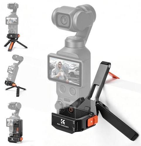 K&F CONCEPT PP63 Marco de Expansión Magnético para dji Osmo Pocket 4/3/4P, Jaula Protectora de Aleación de Aluminio con Diseño de Liberación Rápida, Zapata Fría y Montaje de Tornillo 1/4