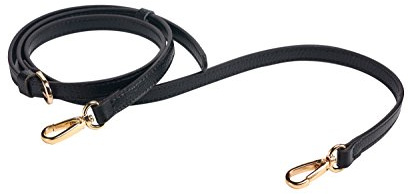 LIVE UP Full Grain Purse Strap Genuine Leather Replacement for Cross Body Bag Handbags(1# Black)