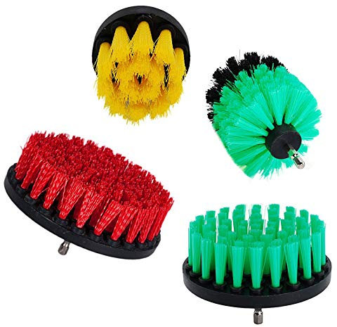 OxoxO Brosse à Récurer pour Perceuse Puissance Douce Moyenne Forte Nettoyage Douche Baignoire Carrelage Mortier Tapis Brique Béton Tissu d'Ameublement