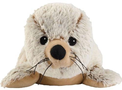 Warmies® Wärmekissen/Stofftier Robbe grau meliert Hirse Lavendelfüllung ca 35 cm 700g