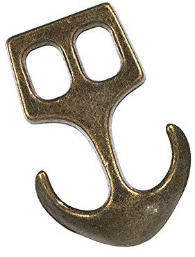 Craft County Metallanker und Haken mit zwei Löchern, zum Erstellen von Armbändern, Halsketten, Gürteln und anderem Zubehör oder Schmuck (Bronze-Anker, 20 Stück)