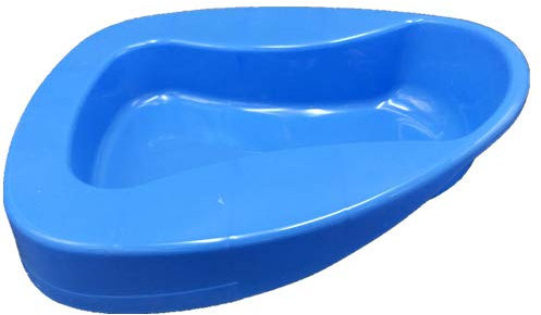 Bettpfanne für Mann und Frau - Kunststoff-Bettpfannen Töpfchen - Glatte, schwere Bettpfanne für bettlägerige Patienten (2er-Pack, Blau)