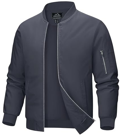 MAGCOMSEN Otoño Chaquetas De Los Hombres De Carga De Béisbol Chaquetas De Deportes para Hombres De Primavera Camping Chaqueta para Hombre Cómodo Atlético Outwear