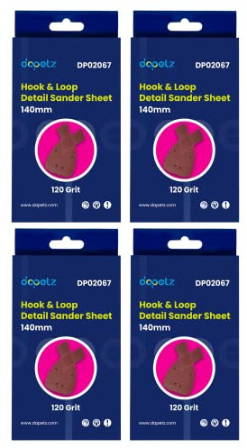 Dapetz ® Mouse Sanding Sheets Pack Of 40 with 4-Holes Palm Sander Sandpaper Mouse Sanding Sheets Assorted Grits 120 Grit Compatiable with Black and Decker Detail Hand Sander