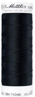 Seraflex - elastisches Garn zum Nähen - Alleskönner -2 Rollen á 130 m, Schwarz