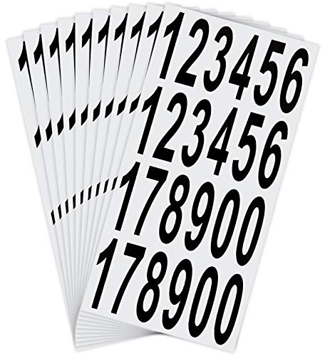 LUTER 10 Sheets Mailbox Number Stickers Waterproof Adhesive Stickers for Mailbox Home Door Address Number Indoor Outdoor (3 inch)