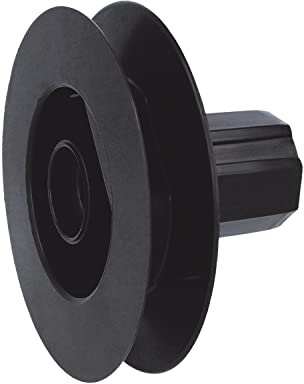 Amig - Poulie à disque en nylon noir pour roulement d'axe de volets roulants - Pour courroies de 18 mm, tubes de 42 mm et châssis en aluminium - Diamètre 120 mm