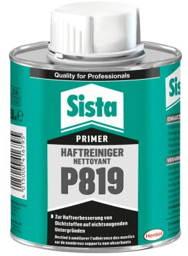 Sista P819 Haftprimer, zur Haftverbesserung von Dicht-und Klebstoffen auf nicht saugenden Untergründen und bei Kontakt von frischem Dicht-/Klebstoff mit bereits vorhandenen Dicht-/Klebstoffen, 6x250ml