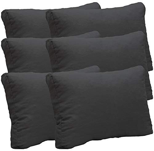 NYVI Loungekissen SmartLounge 6X Rückenkissen 60x40 cm Anthrazit - Wasserabweisende Auflagen für Indoor und Outdoor - Rückenlehne für Rattanmöbel und Gartenmöbel