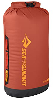 Sea to Summit - Big River Dry Bag XL 35L - Waterproof - Roll-Top - Resistant Fabric - Grab Handles, Lash Point & D-Ring - For Kayaking & Motorcycle Touring - 31.7x 28.1x 58.6cm - Picante Red - 308g