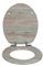 VEREG MDF WC Sitz Shabby Chic II mit Edelstahlscharnieren, Toilettendeckel mit Holzkern (MDF), angenehmer Sitzkomfort, max. belastbarkeit bis 175 kg
