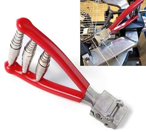 ZLXHDL Tennis-Bespannungswerkzeug, 3-Feder Starting Clamp für Tennisschläger & Badminton-Schläger, Robuster Einstiegs-Bespannungsclip für mühelose Schlägerbespannung
