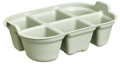 Elho Green Basics Vassoio per Sementi 22cm - Propagatore per Piante - Vasetti per Piantine - 100% Plastica Riciclata - Verde/Verde Pietra