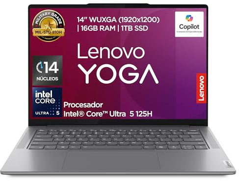 Lenovo Yoga Slim 7 14IMH9 Laptop | 14 WUXGA OLED Dolby Vision Intel Core Ultra 5 125H | 16GB RAM 1TB SSD | Dolby Atmos FHD 1080p Camera | Windows 11 Home, Luna Grey