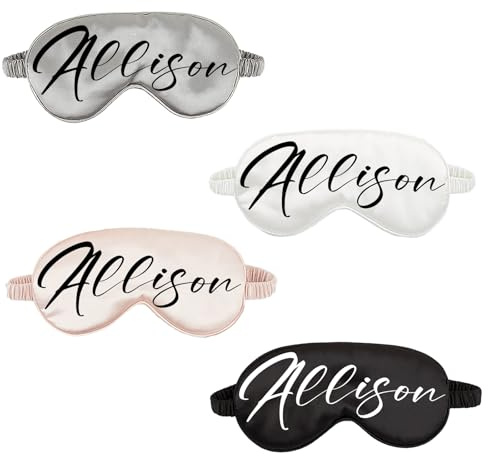 Schlafmasken für Brautjungfern, personalisierte Augenmaske mit jedem Text, individuelle Schlaf-Augenmasken für Braut und Brautjungfern, Junggesellinnenabschied, Trauzeuggeschenk, Brautjungferngeschenk