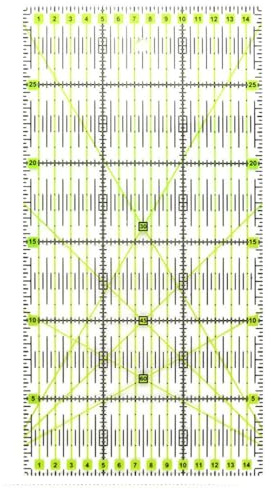 Semazz Righello per trapuntatura, acrilico, 15 x 30 cm, stile francese, perfetto per trapuntatura e attività artigianali