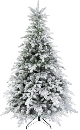 HOMCOM Künstlicher Weihnachtsbaum 180 cm mit Schnee inkl. Metallständer | 1321 Spitzen, Tannenbaum Künstlich, Christbaum Weihnachtsdeko, für Drinnen