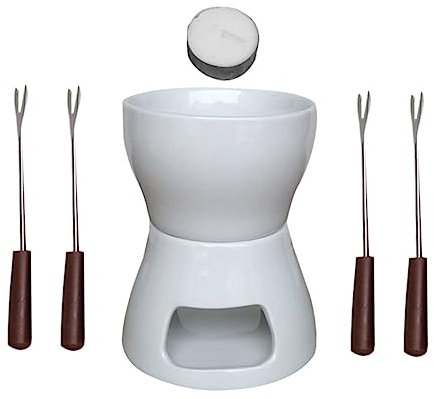 OFFSCH Fornello per Fonduta di Formaggio in Ceramica Forno per Fusione di Cioccolato Adatto per Sciogliere Burro Cera Caramelle ECC Resistente e Pratico per Uso Prolungato