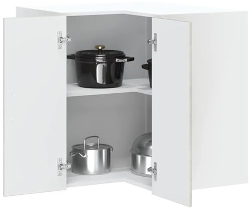 Myheimly Küchenschrank Küchenzeile,Küchenmöbel Einbauküche Schrank,Holzwerkstoff Schrank,Betongrau,wall Corner Cabinet,57 x 57 x 60 cm