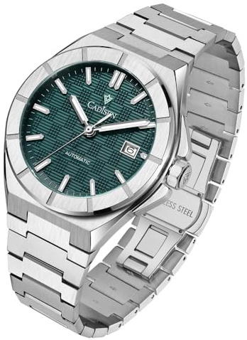 CADISEN Mechanische Automatik Uhr Herren Mit Gangreserve Saphirglas Uhren männer NH35 Freizeit Wasserdicht