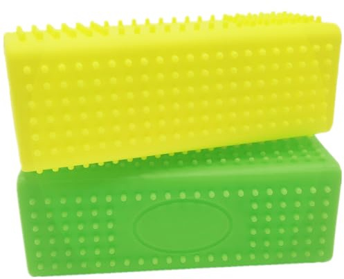 Werwing Brosse d'épilation d'animaux – Brosse en caoutchouc de silicone pour poils de chien et chat sur tapis, meubles, intérieurs de voiture et tissus | Outil portable réutilisable pour enlever les