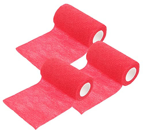 YARNOW 3rollen Elastische Schlägergriffbänder rutschfeste Hockeyschlägerbänder Vliesstoff Griffband Für Hockey Und Badmintonschläger