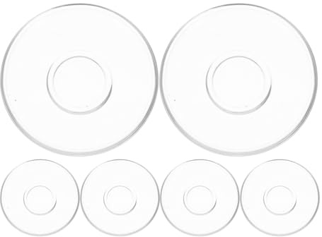 WESIEVYA Set di 6 Piattini in Vetro Trasparente per Tazze da tè Sottobicchieri Decorativi Piatti per Snack e Dessert Design e per Tavola e Casa