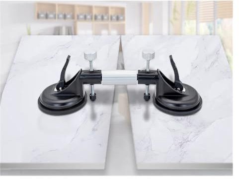 Herramienta profesional de instalación de encimera, niveladora de ventosa for azulejos, costura ajustable de 6 pulgadas, for piedra, mármol, losa de vidrio,Ajuste de Precisión(1pc)