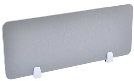 Panneau de séparation acoustique amovible pour bureau, bibliothèque et salle de classe - Panneau de séparation insonorisant avec clips - Gris clair - 120 x 30 cm