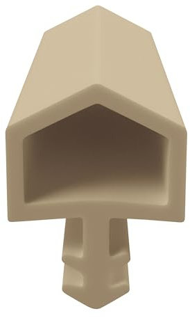 DIWARO® Zimmertür-Dichtung ZT035 | weiß, braun, beige oder schwarz | 5 lfm für Zimmertüren und Innentüren. Zum Schallschutz und abdichten der Tür. Bestehend aus TPE(Thermoplastischen Elastomer)(beige)