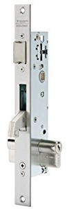 TESA 2240BE253AI Cerradura Monopunto De Caja Estrecha De Palanca Basculante Gancho Reforzado Para Perfiles Metálicos Inoxidable Entrada 25 mm 2240BE