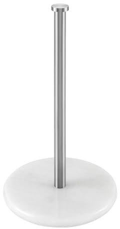 KES Kitchen Roll Holder Stainless Steel Kitchen Standing Paper Roll Holders with Marble Base for Standard or Jumbo Rolls Brushed Finish, KPH100-2
