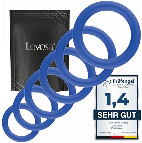 Levosa® Anelli per il Pene - Set di 6 - Anelli per Pene e Testicoli per Coppie, Supporto Erezioni Forti