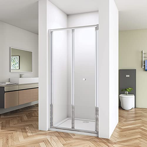 Huiyang 700mm Bathroom Framed Bi fold Shower Door Enclosure 5mm Glass Sreen