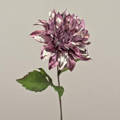artplants.de Seidenblume Dahlie MINBU, Altrosa, 60cm, Ø18cm - Kunstpflanze Georgine