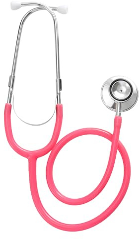 TRIXES Rosa Stethoskop für Kostüme – Kostümzubehör – Rollenspiel | Lehrmodell mit Membran- und Glockenfunktion – Einheitsgröße – Rosa & Silber – Unverzichtbar für Arzt-, Krankenpflege