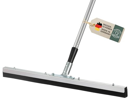 Wasserschieber 60 cm mit Stiel, Bodenabzieher Wasserabzieher Gummiabzieher, Wasser Abzieher Schieber für Boden