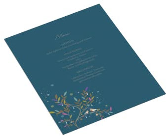 easyprint Menükarten drucken lassen - Design Bird - DIN A5-1-seitig - Stückzahl wählbar - personalisiert - online anpassen (10 Stück)