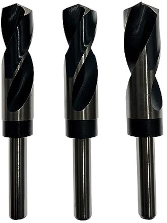 Falon-Tech HSS Metallbohrer Set 3 tgl. (Ø 22 mm, Ø 24 mm, Ø 25 mm) - aus hochwertigem Stahl, einem Schnellarbeitsstahl - präzise & zentriert Spiralbohrer Set für Metall- Stahlbohrer Satz, Bruchfeste