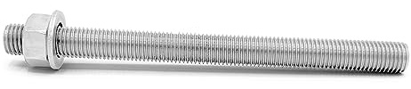 NOLDAR | Tige filetée avec écrou et rondelle pour ancrage chimique. Acier inoxydable AISI 304 (A2). M8 x 110 mm (25 pièces)